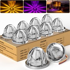 10x Dual Color LED Watermelon Lights Amber Purple Semi Truck Marker Light 12-24V picture