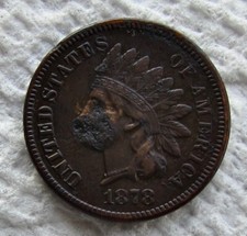 1878 Indian Head Cent Rare Key Date Bold Liberty XF / AU Detail Corroded Damaged picture