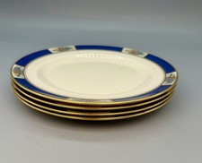 Lenox Meadowbrook Set 4 Salad Dessert Plates  Floral Art Deco Green Stamp picture