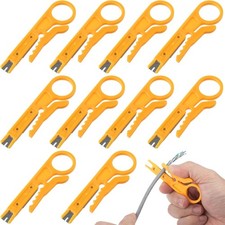 10pcs Mini Wire Stripper, 3.54in, Yellow picture