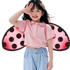 Toddmomy Ladybug Wings for Girls Foldable Mesh Cosplay Wing Kids Costume Acce... picture