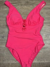 Magicsuit by Miraclesuit Wallis One Piece Swimsuit Bright Pink Size 8 picture