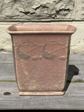 Vintage Roseville Pottery Cremona Pink Art Deco Rectangular Vase Planter 1927 6” picture