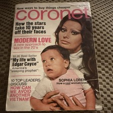 Vintage July 1970 Coronet Magazine- Sophia Loren Cover Very Good picture