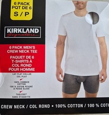 Kirkland Signature 6 Pack Men's Crew Neck T-Shirts, Small 0065 picture