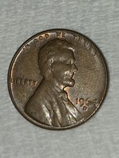 1964 D Penny L On Rim Error Rare Fair Condition picture