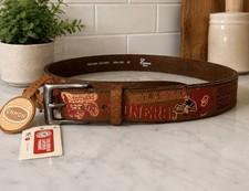 Oklahoma SoonersOU Men's Leather Belt 42 NCAA Enmon Vintage Style New picture