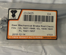 NOS V-Twin 23-0425 Rear Brake Rod Clevis Chrome Harley UL EL FL NOS 42273-30 picture