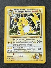 Lt. Surge's Raichu 11/132 LP Gym Challenge Holo Pokemon TCG WOTC picture