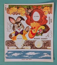 Vintage Paas Easter Egg Kit Ephemera NOS Dress Up Kitschy Bunny Mother Hen 10 picture