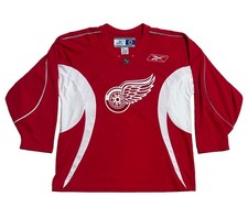 Vintage Detroit Red Wings Red Reebok CCM Blank Hockey NHL Jersey Mens Size XL picture