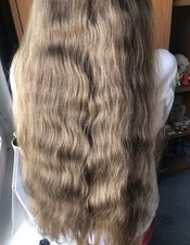 Virgin Human Slavic Hair Blonde Haircut Ponytail 25