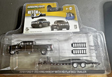 1:64 Greenlight 2018 Ford F-350 King Ranch Magma Dually & H.D. Trailer Exclusive picture