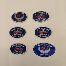 5 Vintage 2005, 2006, 2010, 2011 and 60th  Bonneville Nationals Member Patch USA picture