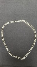 Men’s Italian made 925 sterling silver figaro chain 20in 6.8mm picture
