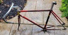 VINTAGE TI RALEIGH RUSTED TRACK BIKE 56CM WITH CINELLI STEM, BARS, SEAT POST, BB picture