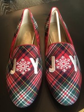 Brand New/Never Worn Talbot’s “Ryan” Christmas Plaid Loafers Women’s 7.5M picture