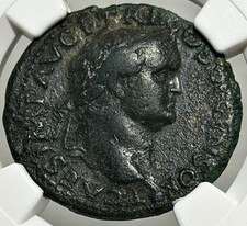 Titus AE As AD 79-81 Spes as Caesar NGC Ch F picture