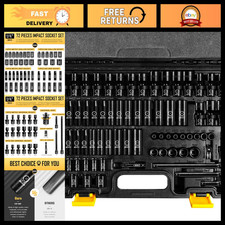 72-Piece Impact Socket Set - 1/4