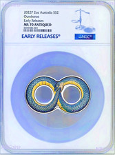 2022 OUROBOROS ANTIQUED 2oz Silver $2 COIN NGC MS70 ER picture