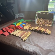 Vintage Wooden Lincoln Logs 8 Lbs picture