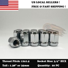 20PC BUICK CHROME 12x1.5 WHEEL LUG NUTS CONICAL SEAT BULGE ACORN FOR BUICK CARS picture