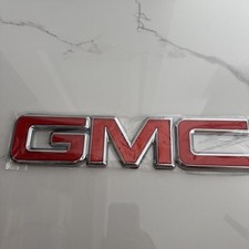 OEM NEW 14-22 Canyon Sierra Rear Tailgate GMC Emblem Nameplate Red 23122158 picture