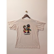 Unbranded Jamaica Graphic T-Shirt Mens L White Fair Vintage Same Island Tee picture
