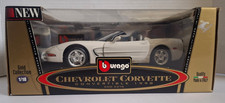 Burago 1:18 1998 Chevrolet Corvette Convertible Diecast White, Boxed picture