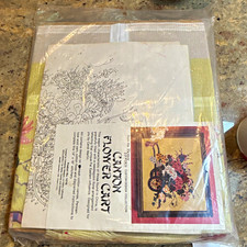 Vintage 1978 Candamar Needlepoint Kit Canton Flower Cart Better Homes 14748  picture