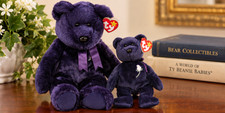 Rare 1997/98 Princess Diana Ty Original Beanie Baby & Buddy Purple Bear Vintage picture