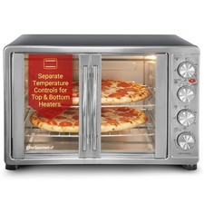Elite Gourmet 18-Slice, 45L w/ Rotisserie, Stainless Steel and Black picture