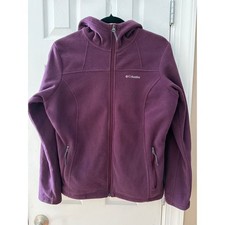 Columbia Small Full Zip Fleece Hoodie Plum/Purple Jacket picture