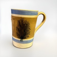 Early Antique Dendritic Decorated Mochaware Mug picture
