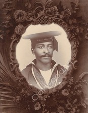 Studio Portrait of a Sailor c1901, African American Man, Vintage Photo Reprint picture
