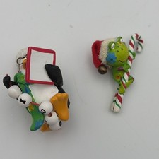 Hallmark.  Carlton Cards. Preowned. Lot of 2 Vintage Christmas ornaments NEW picture