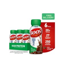 BOOST 20g High Protein Nutritional Drink Shakes, Rich Chocolate, 8 fl oz, 6 Pack picture
