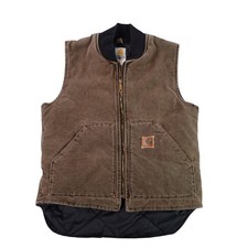 Vintage Carhartt V02 CHT Duck Vest Mens M Regular Chestnut Brown USA 2000 picture