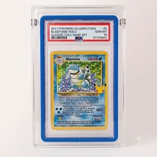 PSA Graded Card Acrylic Magnetic Display Case For Graded Guard Bumpers Installed picture