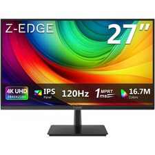 Z-EDGE 27 inch 4K UHD 3840x2160 120Hz 1ms IPS Gaming Monitor, HDMI x2, DP x2 picture