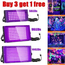 100W UV Black Light Bar LED Floodlight Stage Blacklight Party DJ Club Christmas picture