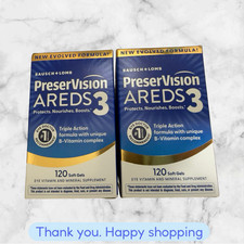 LOT OF 2 PreserVision AREDS 3 + Minivitamin 120 Softgels Each EXP2027+ NEW SHIP picture