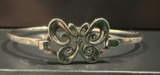 Retired James Avery 925 Sterling Silver Butterfly Hook On Bangle 6