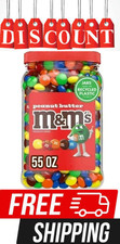 M&Ms Peanut Butter Candy 55 oz Jar Chocolate Candies Tub Bulk 3.43LB (FREE SHIP) picture