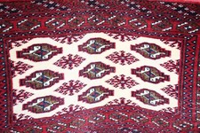 (2) Turkish Handwoven  Vintage Cushion Cover, Red, Black and Cream 25