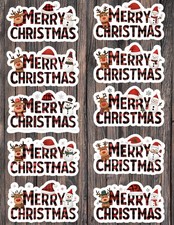 Merry Christmas Die Cut Vinyl Stickers Scrapbooking Laptop Waterbottle picture