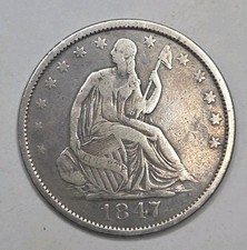 1847-O Seated Liberty Half Dollar .50. VF Detail.  picture