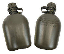 2 Pack 1 Quart Canteen Standard Issue Olive Drab Green - New  *mocinc.1982* picture