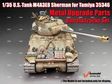 1/35 U.S. Tank M4A3E8 Sherman Metal Muzzle Brake Barrel&Tracks for Tamiya 35346 picture