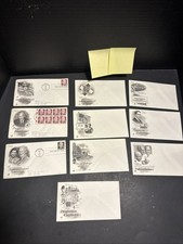 Lot of 10 Vintage First Day Cover FDC Stamp Envelopes 1969-1973 USA UN picture